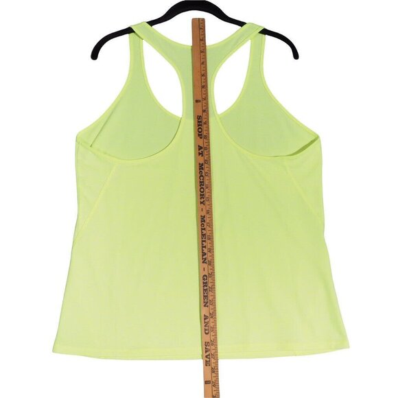 Ideology Neon Yellow Racerback Tank Top XL Polyester Spandex Womens Sleeveless A - Picture 7 of 8